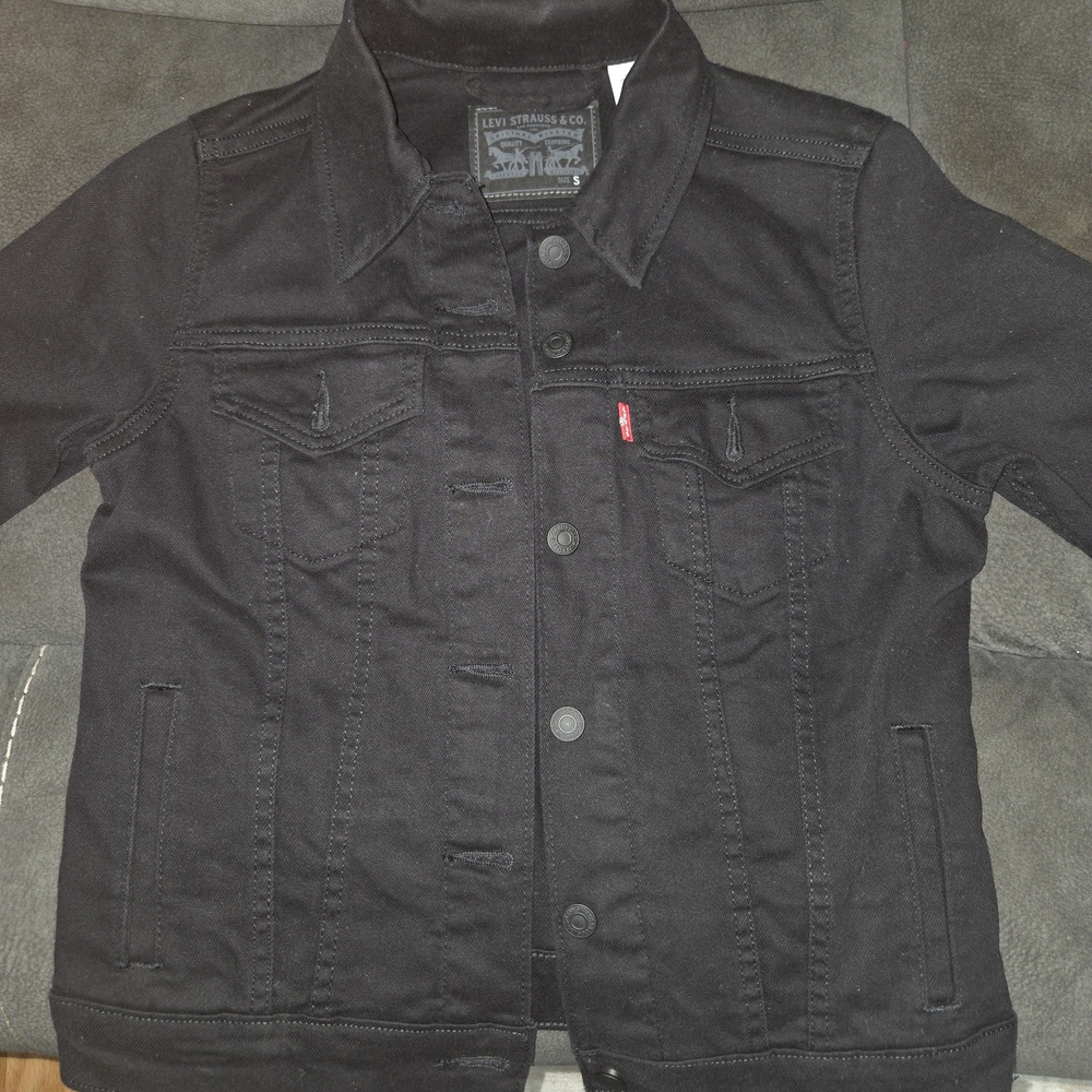 Levi's Black Denim Jacket Women Size Small